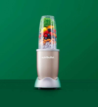 Nutribullet pro blender on green backdrop