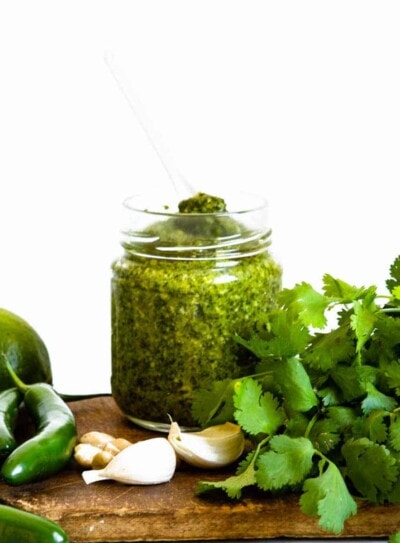 Homemade cilantro pesto recipe