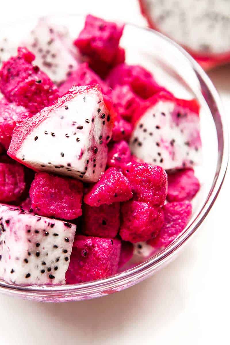 Raw dragon fruit for a smoothie