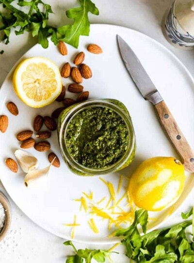 Vegan arugula pesto recipe