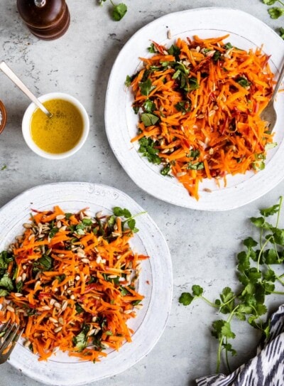 2 servings of carrot salad