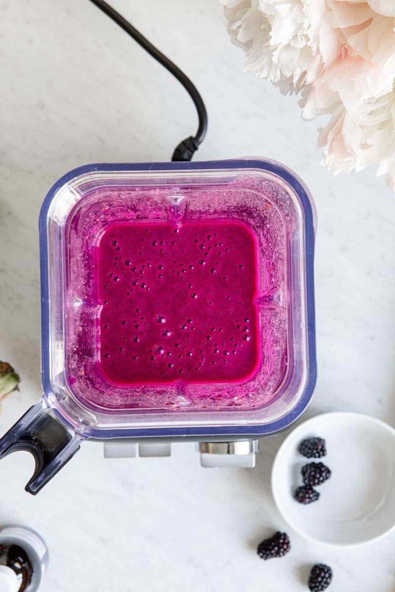 Immune boosting smoothie in a kitchenaid blender.