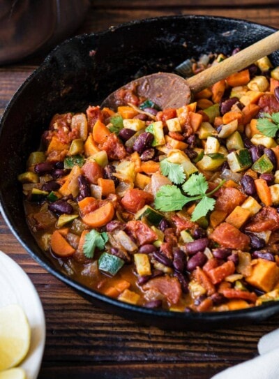 plant based meal plan dinner in a skillet