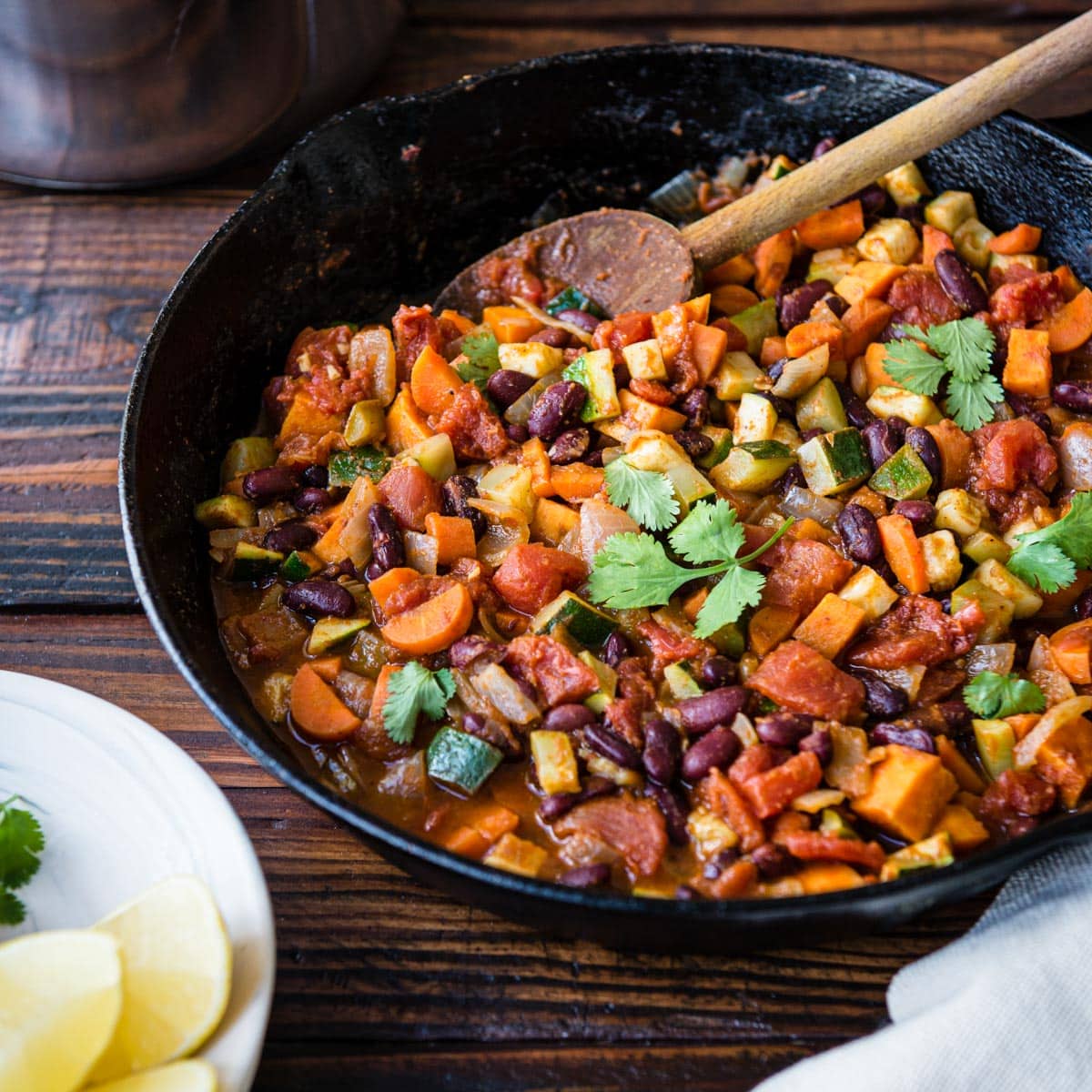 plant based meal plan dinner in a skillet