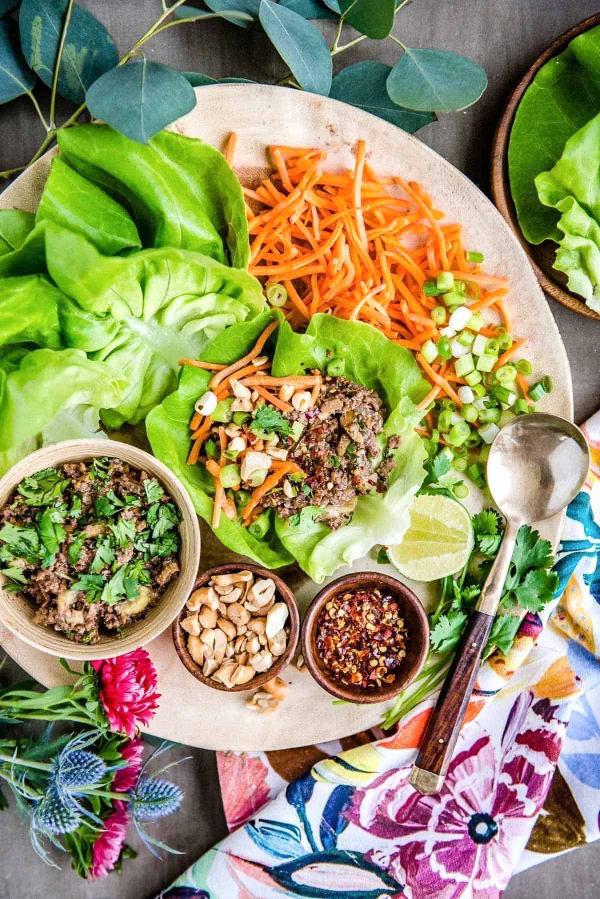 Plant based Thai lettuce wraps